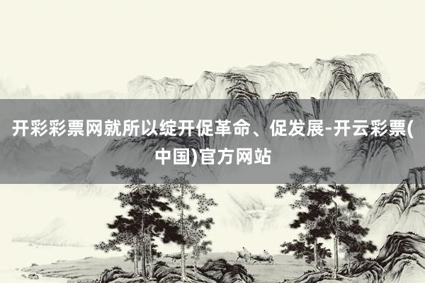 开彩彩票网就所以绽开促革命、促发展-开云彩票(中国)官方网站
