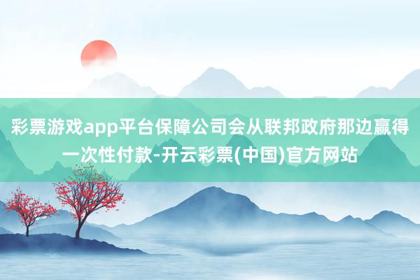彩票游戏app平台保障公司会从联邦政府那边赢得一次性付款-开云彩票(中国)官方网站